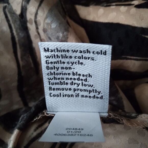 Nine West Plus Size Tan and Black Zebra Print Lightweight Camisole Women's XXL - Picture 4 of 12